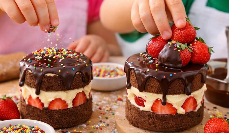 MİNİK ŞEFLER - ÇİLEKLİ PASTA ATÖLYESİ